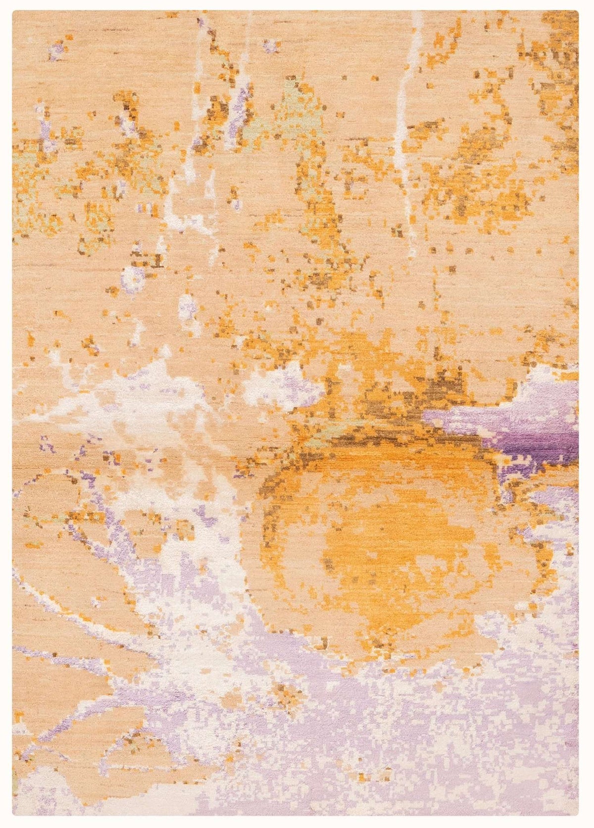 Modern Hand-Knotted Wool Area Rug – Multicolor, 5'10" x 3'11" | Carpetery - Carpetery