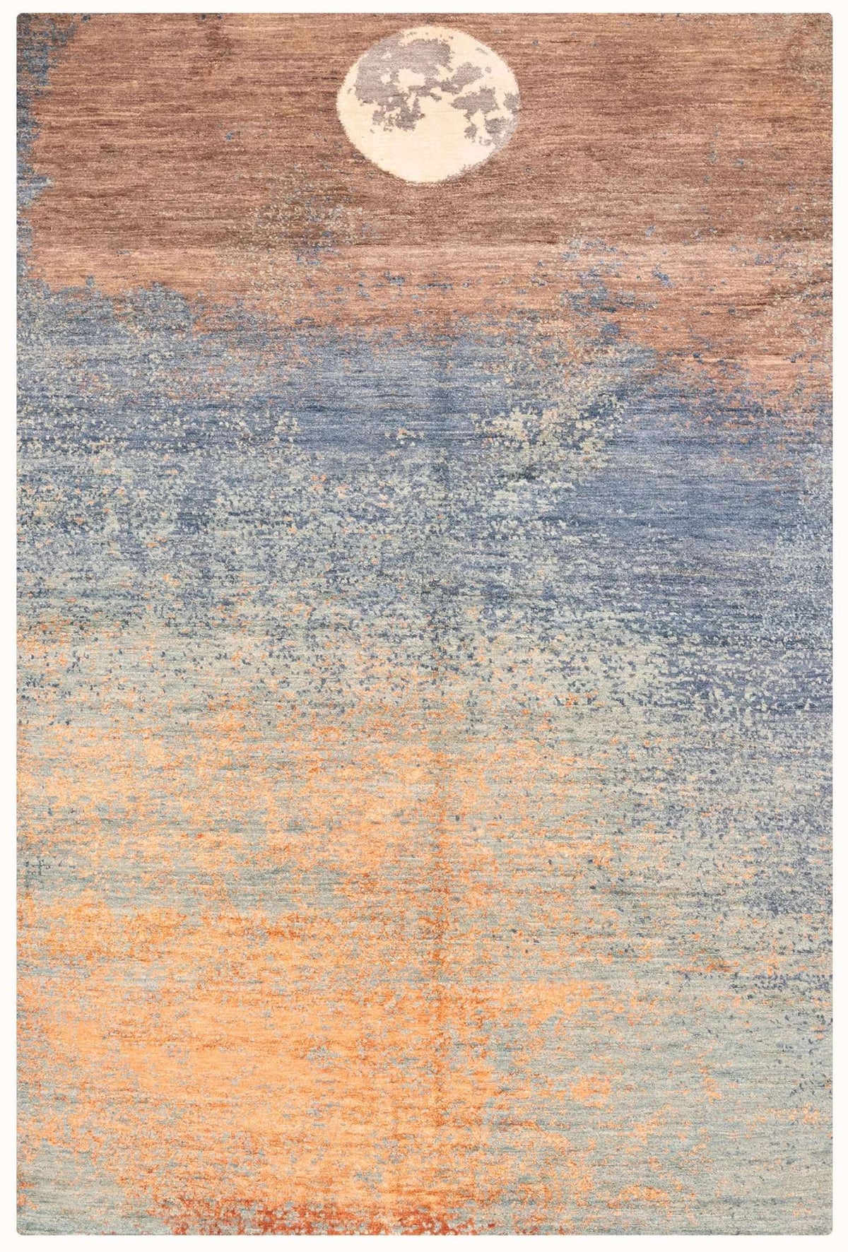 Modern Hand-Knotted Wool Area Rug – Multicolor, 8'0" x 5'1" | Carpetery - Carpetery