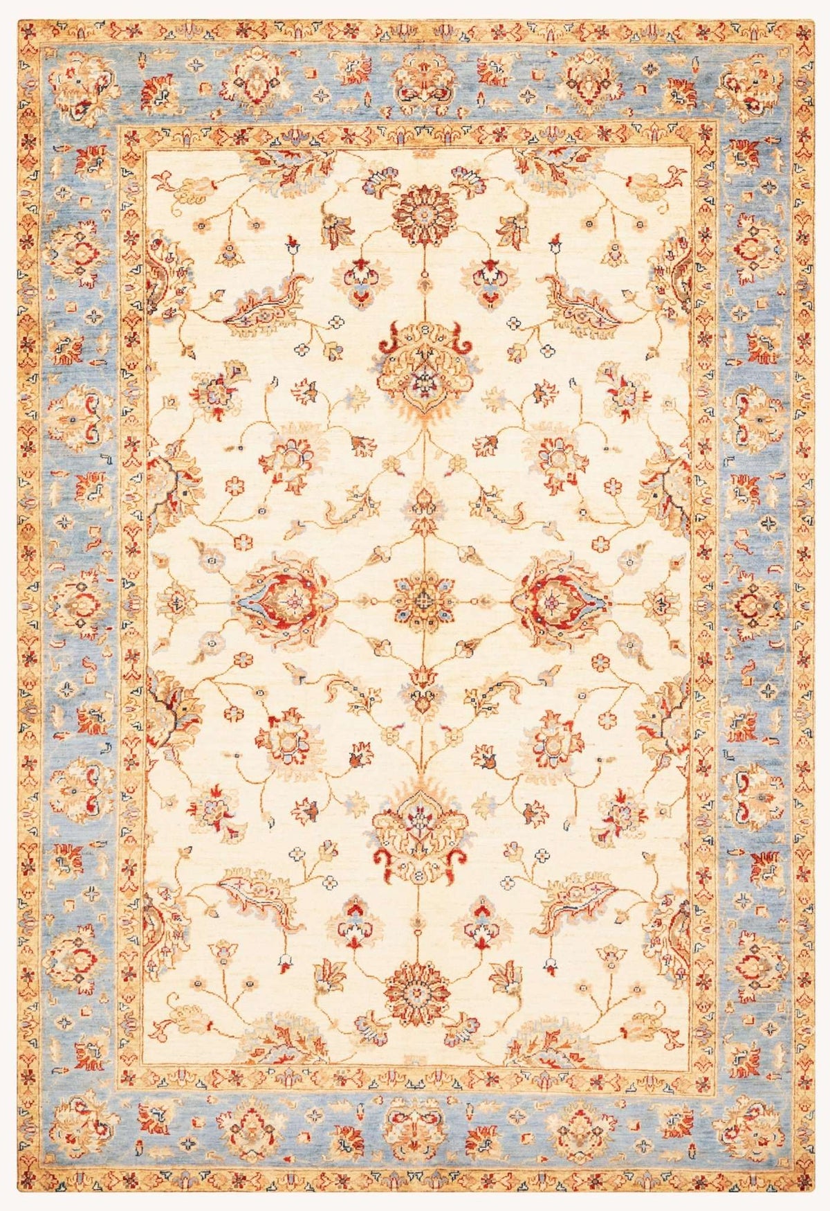 Khurjeen Hand-Knotted Wool Area Rug – Multicolor, 5'10" x 3'11" | Carpetery - Carpetery