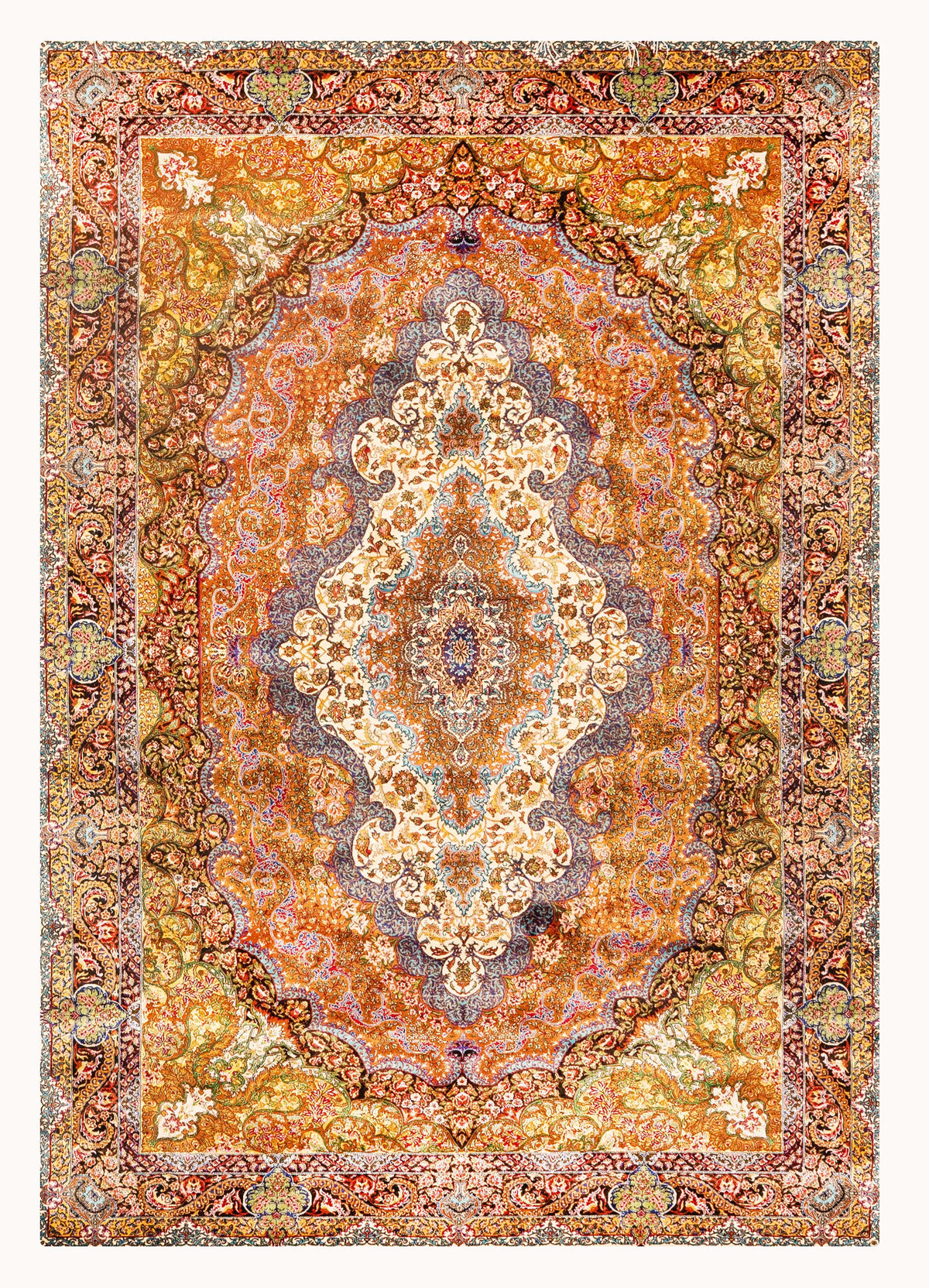 Machani Machine-Made Area Rug in Warm Multicolor, 5'10 x 3'11