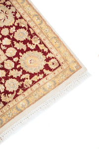 Sootri Hand-Knotted Silk Area Rug in Ivory & Ruby Red, 10'2 x 8'0 (view 3)