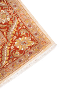 Sootri Hand-Knotted Silk Area Rug in Ivory & Gold, 10'2 x 8'0 (view 3)