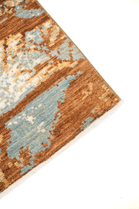 Modern Hand-Knotted Wool Area Rug in Multicolor, 10'4 x 8'0 (view 3)