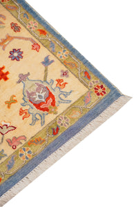 Oshak Hand-Knotted Wool Area Rug in Soft Multicolor, 10'2 x 7'11 (view 3)