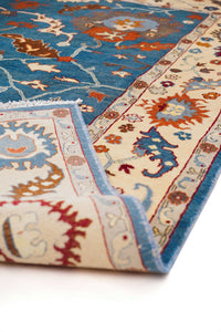 Oshak Hand-Knotted Wool Area Rug in Soft Multicolor, 9'11 x 7'11 (view 2)