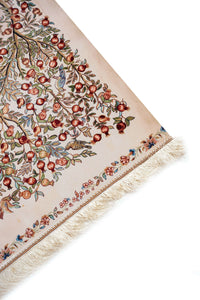 Turkish Silky Hand-Knotted Silk Area Rug in Multicolor, 9'8 x 6'7 (view 3)