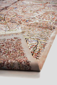 Turkish Silky Hand-Knotted Silk Area Rug in Multicolor, 9'8 x 6'7 (view 2)