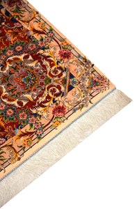 Turkish Silky Hand-Knotted Silk Area Rug in Multicolor, 11'6 x 8'1 (view 3)