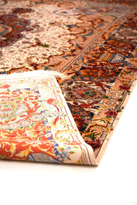 Turkish Silky Hand-Knotted Silk Area Rug in Multicolor, 11'6 x 8'1 (view 2)
