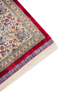Turkish Silky Hand-Knotted Silk Area Rug in Multicolor, 11'2 x 8'2 (view 3)