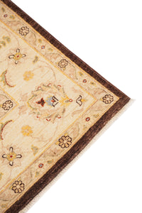 Zigler Hand-Knotted Wool Area Rug in Brown & Ivory, 9'11 x 7'10 (view 3)