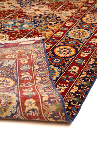 Turkmani Hand-Knotted Wool Area Rug in Red, 9'11 x 6'8 (view 2)