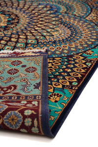 Turkmani Hand-Knotted Wool Area Rug in Red, 9'5 x 6'8 (view 2)
