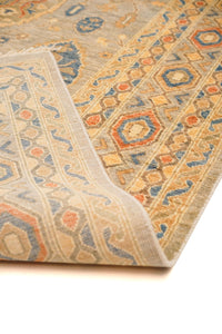 Oshak Hand-Knotted Wool Area Rug in Soft Multicolor, 11'10 x 8'10 (view 2)