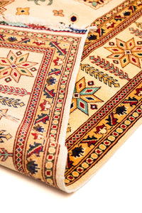 Turkmani Hand-Knotted Wool Area Rug in Red, 9'10 x 6'8 (view 2)