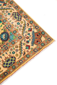 Turkmani Hand-Knotted Wool Area Rug in Red, 9'8 x 6'5 (view 3)