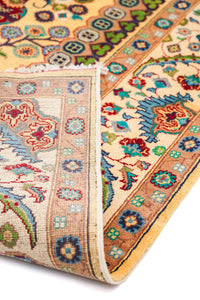 Turkmani Hand-Knotted Wool Area Rug in Red, 9'8 x 6'5 (view 2)