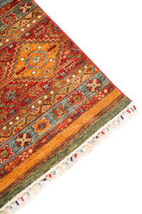 Khurjeen Hand-Knotted Wool Area Rug in Multicolor, 11'7 x 8'1 (view 3)