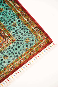 Khurjeen Hand-Knotted Wool Area Rug in Multicolor, 7'9 x 5'9 (view 3)