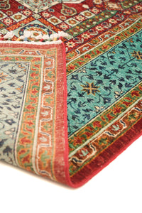 Khurjeen Hand-Knotted Wool Area Rug in Multicolor, 7'9 x 5'9 (view 2)