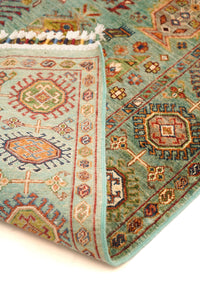 Khurjeen Hand-Knotted Wool Area Rug in Multicolor, 8'1 x 5'9 (view 2)