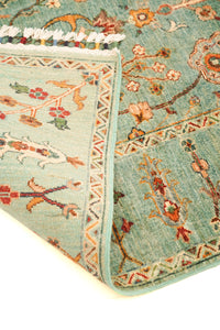 Khurjeen Hand-Knotted Wool Area Rug in Multicolor, 8'4 x 5'9 (view 3)