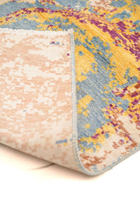 Modern Hand-Knotted Wool Area Rug in Multicolor, 6'4 x 4'1 (view 2)