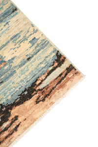 Modern Hand-Knotted Wool Area Rug in Multicolor, 5'8 x 4'0 (view 3)