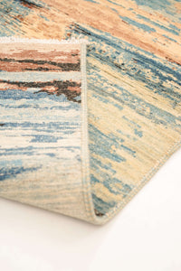 Modern Hand-Knotted Wool Area Rug in Multicolor, 5'8 x 4'0 (view 2)