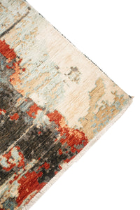 Modern Hand-Knotted Wool Area Rug in Multicolor, 9'8 x 6'3 (view 3)