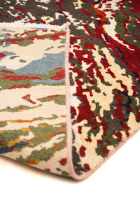Modern Hand-Knotted Wool Area Rug in Multicolor, 9'0 x 6'1 (view 2)