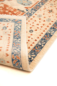 Khurjeen Hand-Knotted Wool Area Rug in Multicolor, 9'9 x 6'9 (view 2)