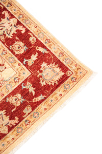 Farhan Hand-Knotted Wool Area Rug in Gold, 7'10 x 5'9 (view 3)