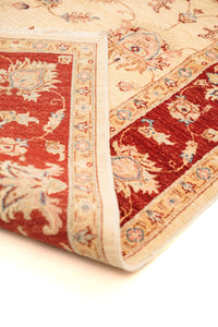 Farhan Hand-Knotted Wool Area Rug in Gold, 7'10 x 5'9 (view 2)
