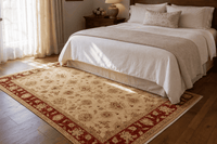 Farhan Hand-Knotted Wool Area Rug in Gold, 7'10 x 5'9 (view 5)