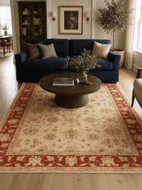 Farhan Hand-Knotted Wool Area Rug in Gold, 7'10 x 5'9 (view 4)