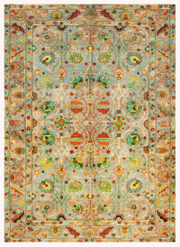 Khurjeen Hand-Knotted Wool Area Rug in Multicolor, 5'10 x 3'11