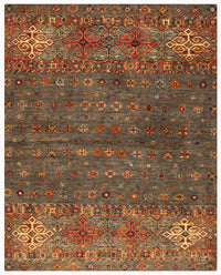 Khurjeen Hand-Knotted Wool Area Rug in Multicolor, 5'8 x 4'4