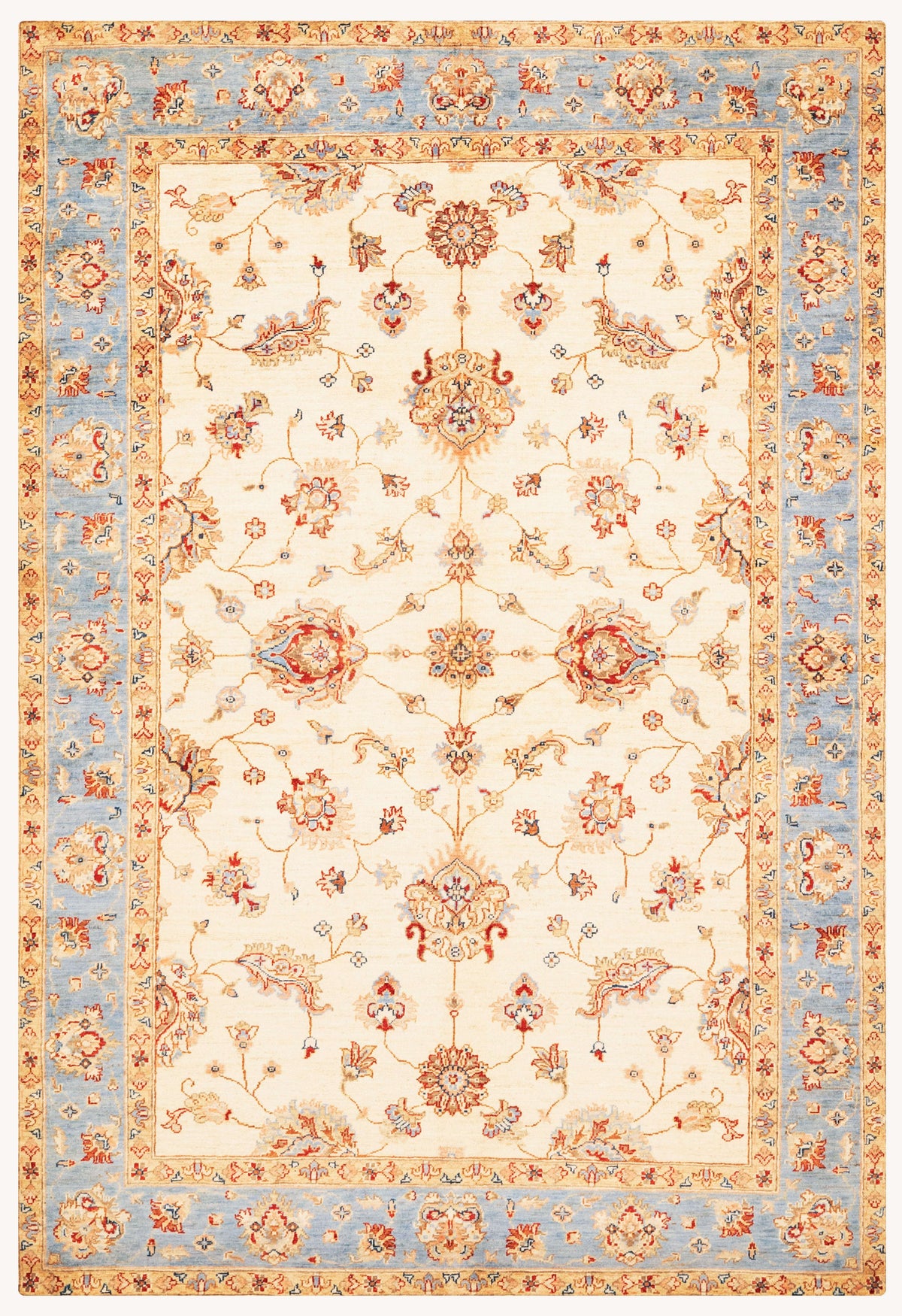 Khurjeen Hand-Knotted Wool Area Rug in Multicolor, 5'10 x 3'11