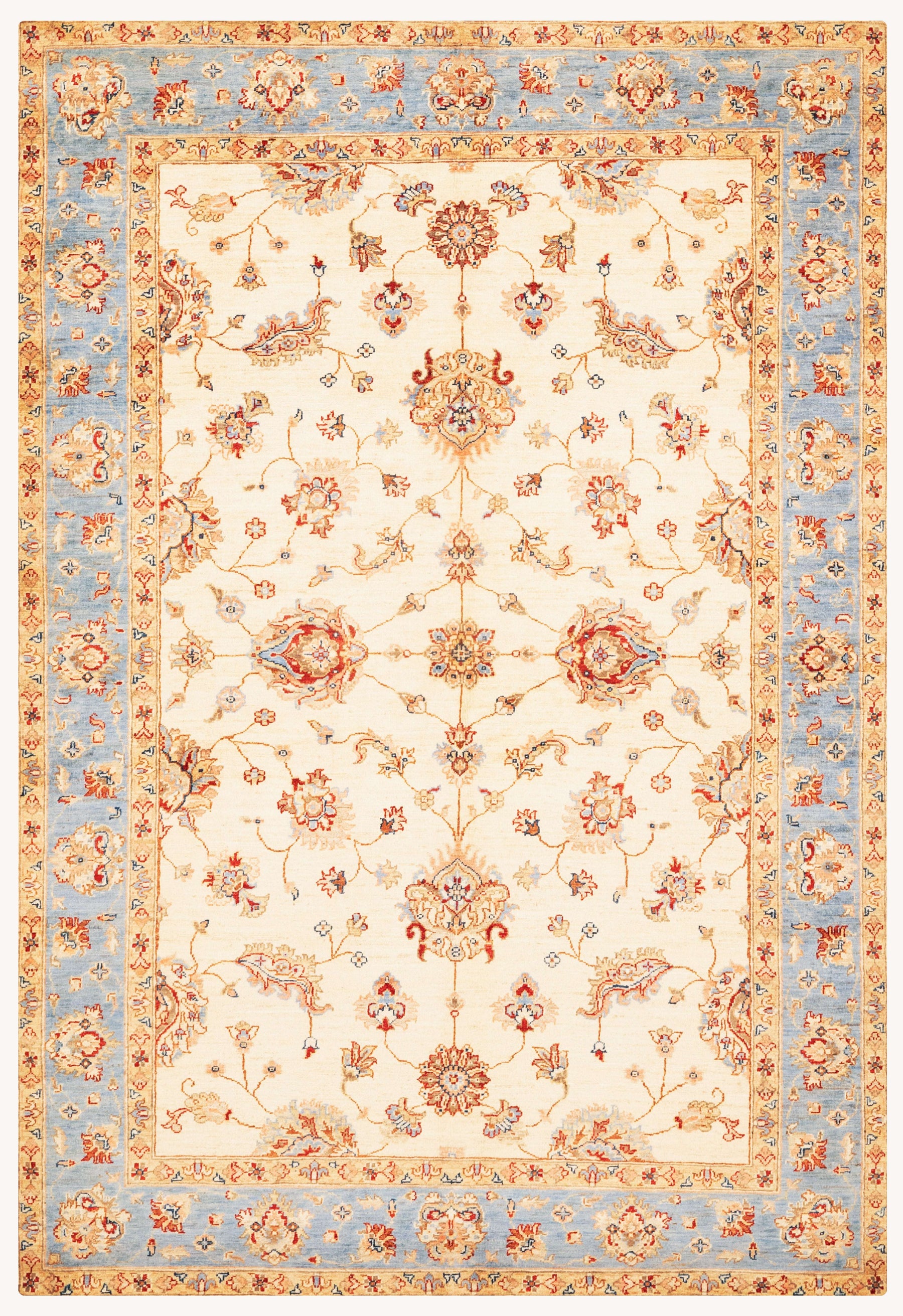 Khurjeen Hand-Knotted Wool Area Rug in Multicolor, 5'10 x 3'11